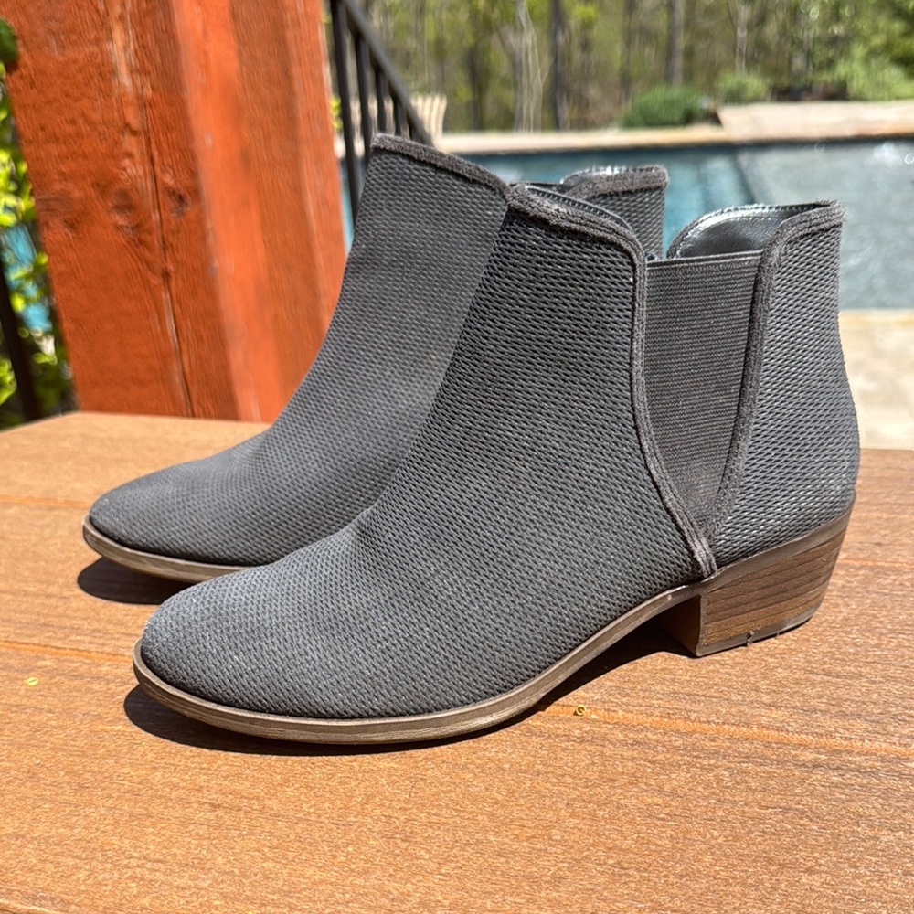 Kensie Gray Chelsea Ankle Booties with Suede Finish